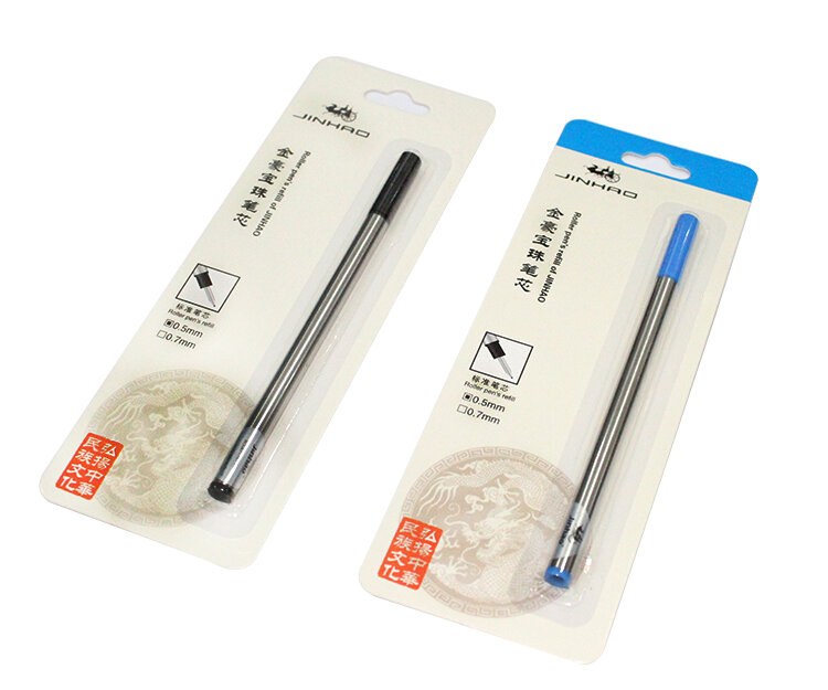 الكثير الفاخرة العلامة التجارية شحن القلم ل الرول الكرة القلم jinhao تيل jinhao 5 قطعة الأزرق/5 قطعة الحبر الأسود اختيار 0.5 مللي متر