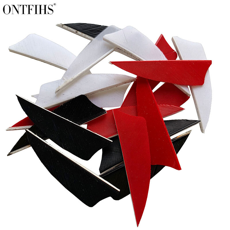 قطعة ONTFIHS 2 "درع الرماية متعدد الألوان ، الرشاشات ، ريش السهم ، ريش الديك الرومي ، RW ، 100 قطعة