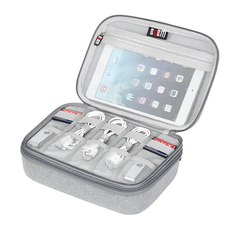 BUBM-حقيبة محمولة من EVA لجهاز ipad مقاس 9.7 بوصة ، ملحقات الاستقبال الرقمية ، حقيبة محمولة مع كابل USB