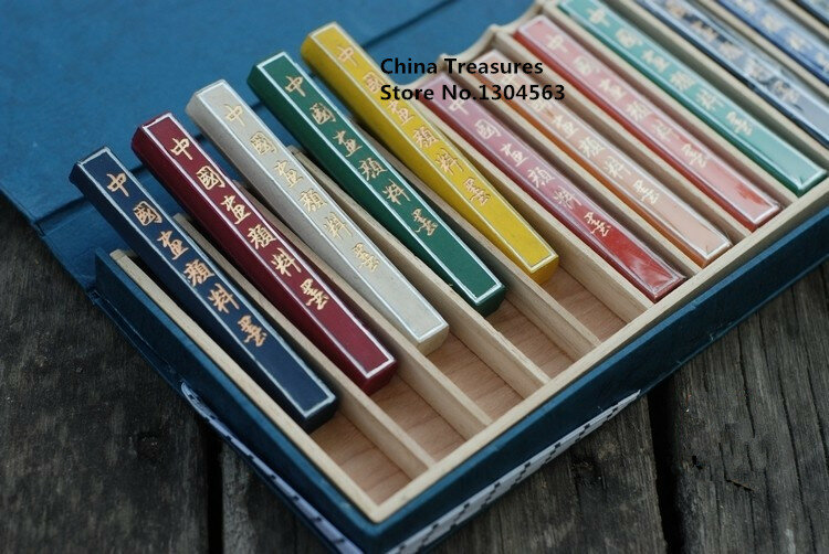 12 قطعة/المجموعة/مجموعة جودة عالية من أقلام الحبر الصينية التقليدية الصلبة للخط العربي Cao sugong الملون 12 لون حبر الطلاء الصيني #3