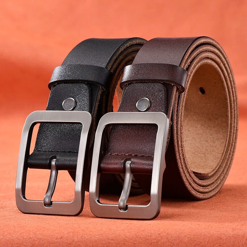 [DWTS] حزام جلد البقر الرجال الذكور حزام جلد طبيعي أحزمة للرجال مشبك يتوهم خمر الجينز cintos masculinos ceinture أوم