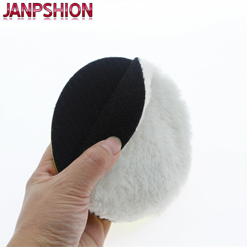 JANPSHION-وسادة تلميع لغطاء السيارة ، 10 قطعة ، 125 مللي متر ، 5 بوصة ، ملمع صوف ، غطاء محرك السيارة