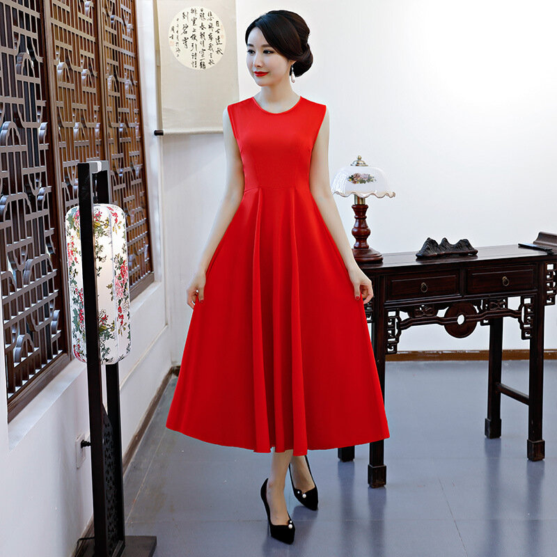 النساء أناقة طويلة شيونغسام قصيرة الأكمام الدانتيل الصينية التقليدية اللباس سيدة الأحمر القديمة تشيباو الزفاف حزب فساتين 90 #3