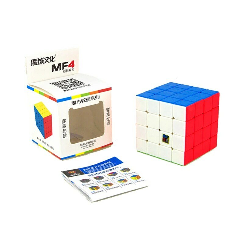 Moyu MF4 Cubing الفصول الدراسية 4x4x4 المنافسة أُحجية مكعبات سحرية قوس قزح هدايا لعبة تعليمية للأطفال MF8813 ماتي مكعب