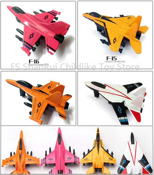 ألعاب طائرات من سبائك الألومنيوم للأطفال, معدنية ملونة