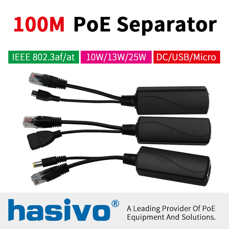 وحدة إمداد الطاقة القياسية IEEE802.3 af/at POE ، فاصل Poe 48V 12V 5V ، دعم إخراج USB الصغير DC