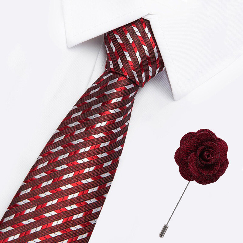 2019 جديد نمط رجل العلاقات الحرير الجاكار المنسوجة ربطة العنق مجموعة Gravata كلاسيكي الأزياء الأعمال الزفاف التعادل للرجال هدية مجانية