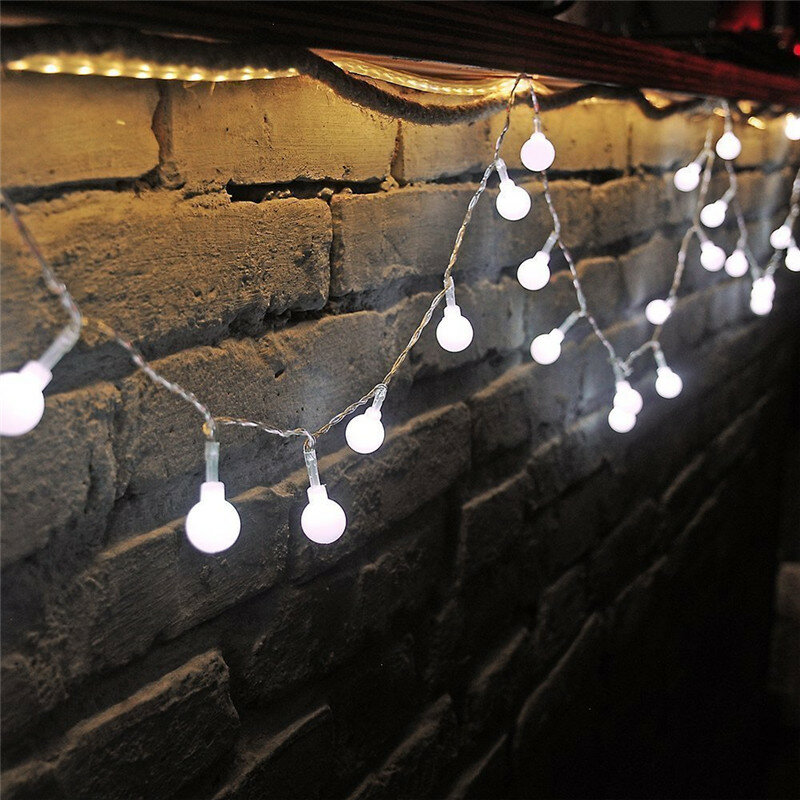 كرات الكرز الجنية سلسلة أضواء الزخرفية 2 متر/4 متر/10 متر 80Led بطارية تعمل الزفاف عيد الميلاد في الهواء الطلق الباحة جارلاند