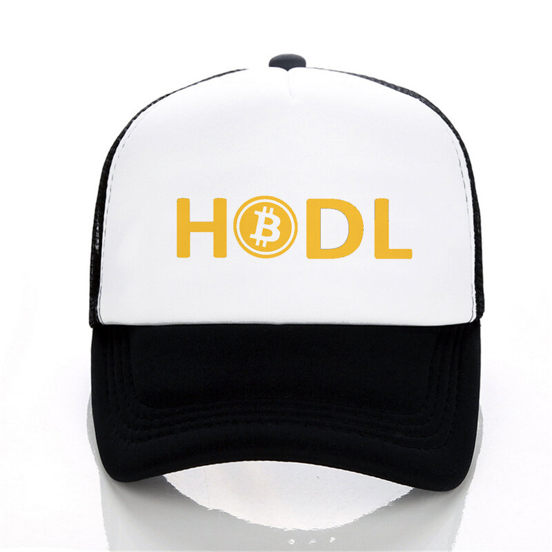 HODL-قبعة بيسبول بتكوين للرجال والنساء ، قبعة 100% قطن ، اتجاه نادر ، طباعة علامة بيتكوين ، Tumblr ، HipHop