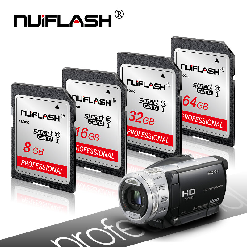 بطاقة SD احترافية 64GB 128GB 256GB SDXC بطاقة ذاكرة 16GB 32GB SDHC بطاقة ذاكرة عالية السرعة لكاميرا Nikonn Canonn