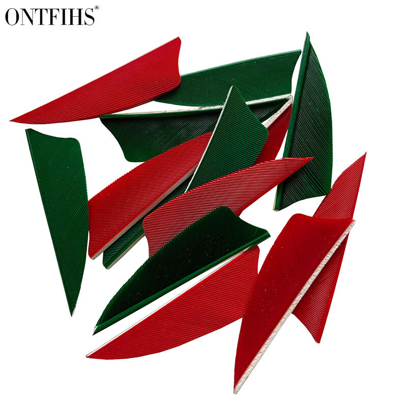 قطعة ONTFIHS 2 "درع الرماية متعدد الألوان ، الرشاشات ، ريش السهم ، ريش الديك الرومي ، RW ، 100 قطعة