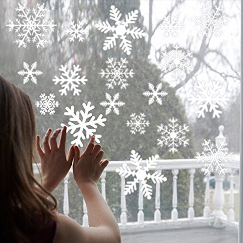 38 قطعة/الوحدة ندفة الثلج كهرباء ملصقات الحائط نافذة غرفة الاطفال عيد الميلاد الديكور الشارات للمنزل ديكور السنة الجديدة خلفية
