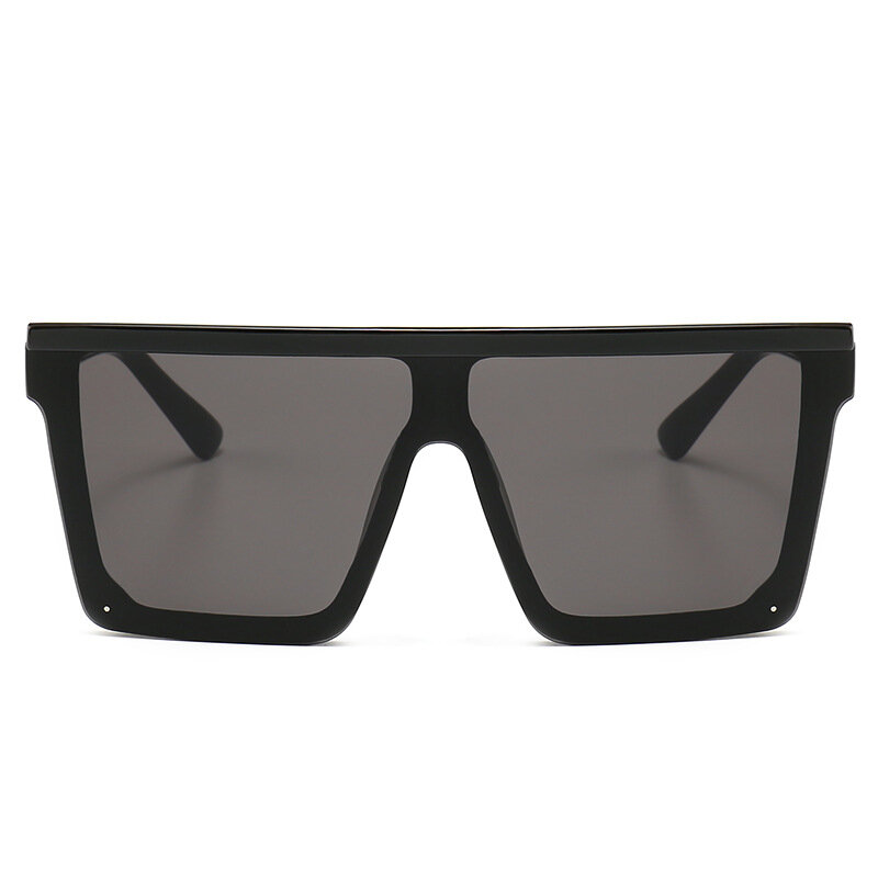 SO & EI-نظارات شمسية مربعة كبيرة الحجم للرجال والنساء ، عدسات شفافة متدرجة ، قطعة واحدة ، عدسات UV400