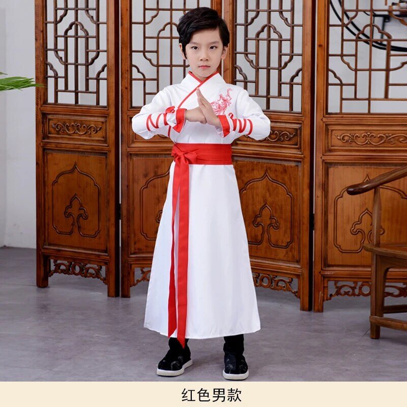 أزياء الأطفال على الطراز الصيني ، أزياء Hanfu للأولاد والبنات ، عرض الكتب الصغيرة ، لعب الأدوار ، المسرح