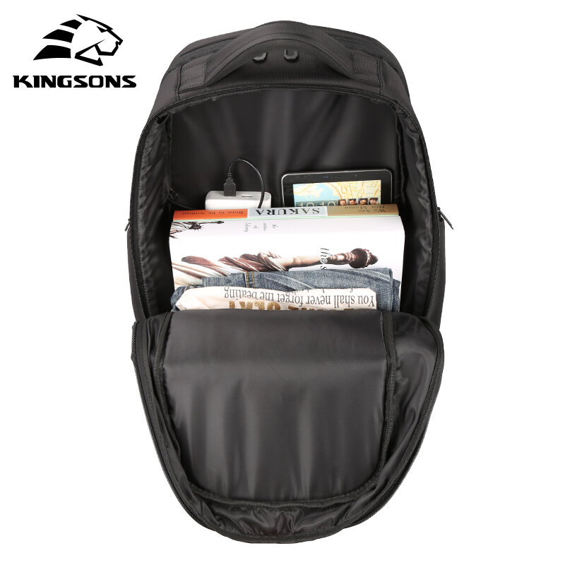 Kingsons-حقيبة ظهر للكمبيوتر المحمول مقاس 15 بوصة مضادة للسرقة للرجال ، وحقيبة سفر عسكرية كبيرة السعة ، وملابس غير رسمية
