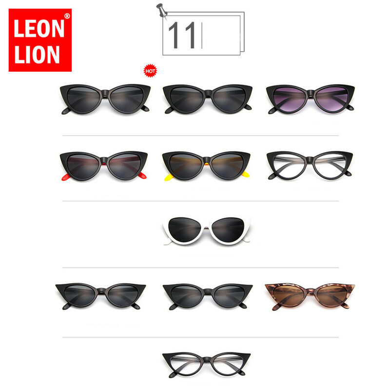 LeonLion-نظارة شمسية عتيقة للرجال ، نظارات شمسية نسائية بنمط عين القطة ، مناسبة للاستخدام في الهواء الطلق ، تصميم ليوبارد ، 2021
