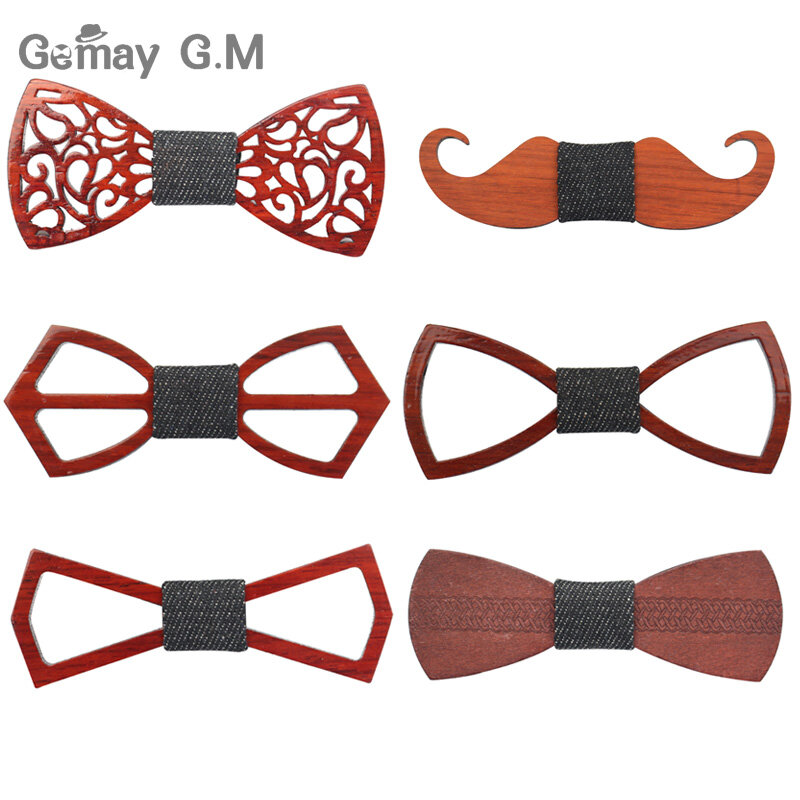 ربطة عنق خشبية عصرية للرجال ، ربطات عنق على شكل فراشة ، للحفلات ، الزفاف