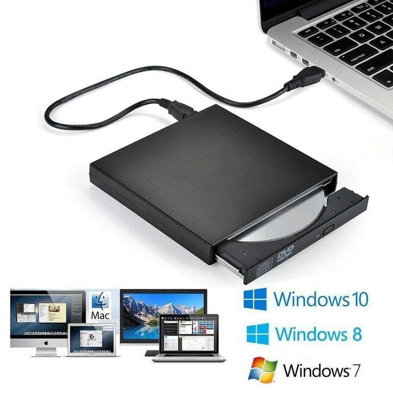 سليم محرك الأقراص الضوئية الخارجية USB 2.0 DVD كومبو DVD ROM لاعب CD-RW الموقد الكاتب التوصيل والتشغيل ل ماك بوك الكمبيوتر المحمول سطح المكتب PC
