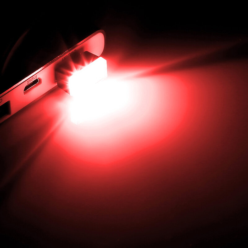 ISincer 1/2 قطعة سيارة صغيرة USB LED جو أضواء السيارة مصباح للزينة الإضاءة في حالات الطوارئ الكمبيوتر المحمولة التوصيل والتشغيل أحمر/أزرق/أبيض
