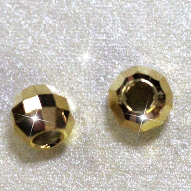 مكونات مجوهرات عالية الجودة خرزة مستديرة ذهبية سهلة صنع المجوهرات 0.5 سنتيمتر #2