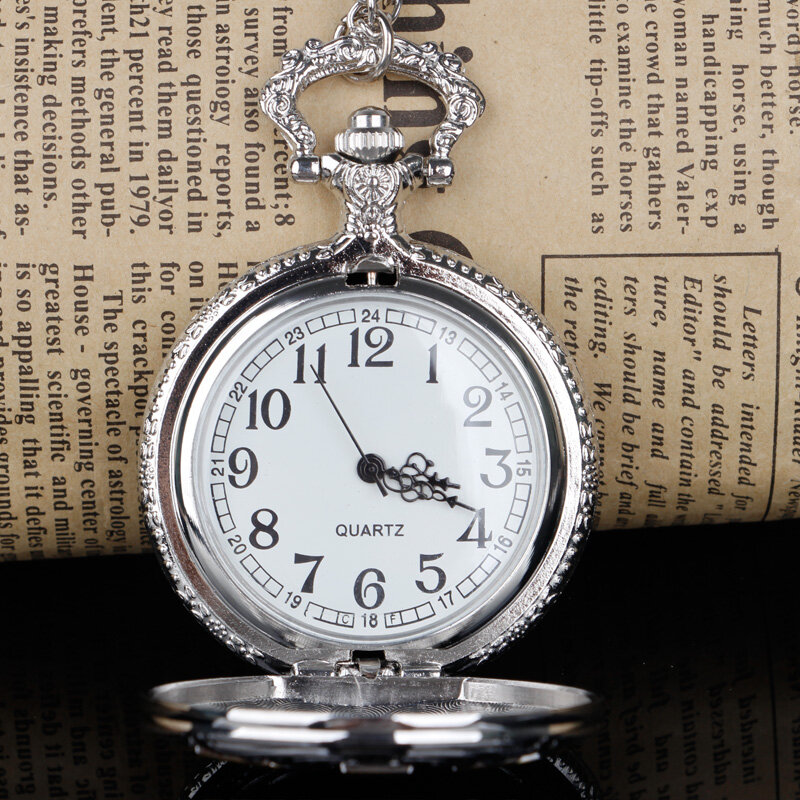 جوفاء أبي تصميم كوارتز ساعة الجيب الرجال الأب قلادة قلادة مع سلسلة الأب أفضل الهدايا #4