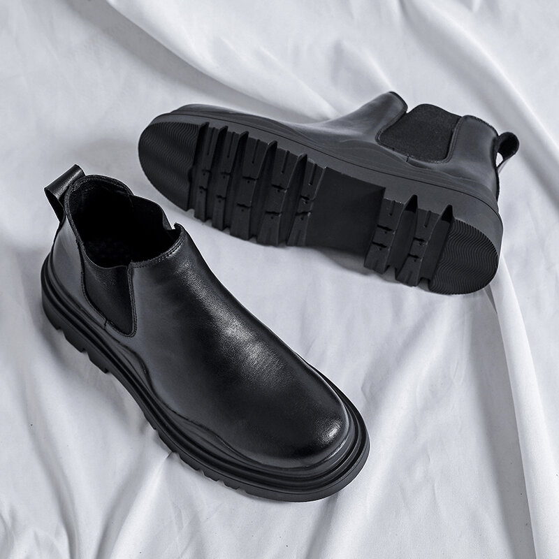 موضة حجم 38-44 البريطانية نمط الرجال حذاء خفيف جلد أصلي للرجال أحذية أربعة في الهواء الطلق الشقق أحذية الذكور الشتاء الأحذية *