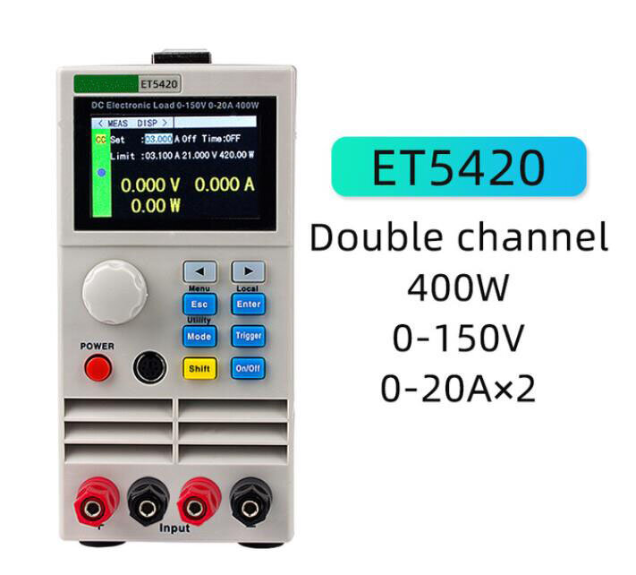 ET5420 تيار مستمر تحميل الإلكترونية عالية الدقة للبرمجة ثنائي القناة قابل للتعديل جهاز اختبار حمل البطارية مع شاشة 2.8 "المهنية #6