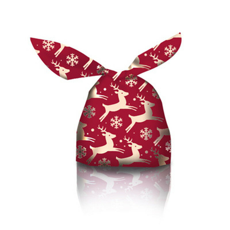 1-50 قطعة عيد الميلاد حقائب حلوى بلاستيكية سانتا كلوز الأيائل الحلوى الحلو علاج أكياس عيد الميلاد السنة الجديدة البسكويت أكياس هدية