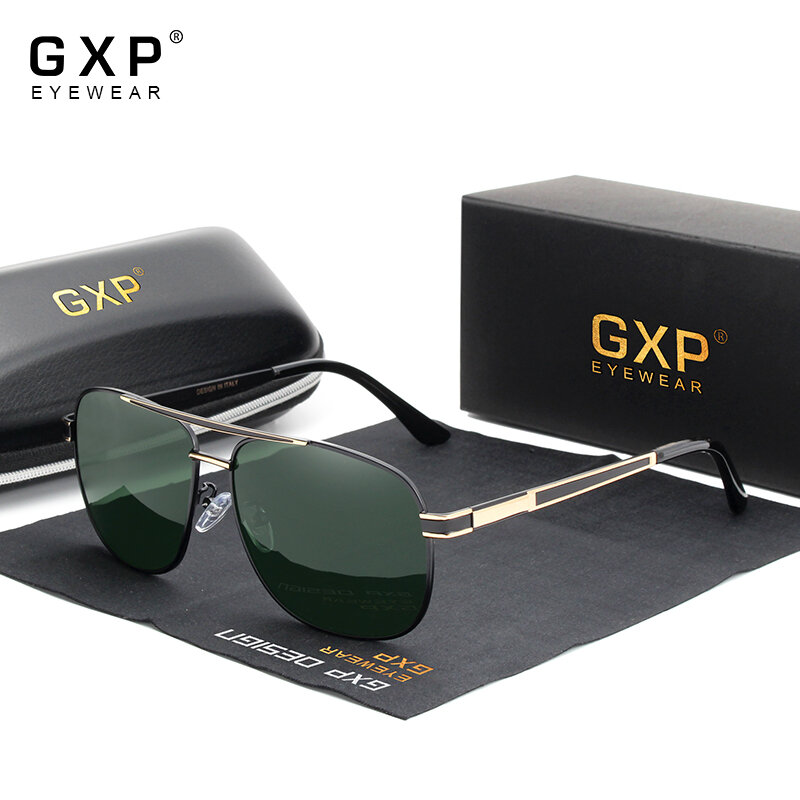 نظارات شمسية مستقطبة GXP 2021 للرجال والنساء ، نظارات شمسية مربعة عالية الدقة ، عدسات عاكسة ، حماية Oculos De Sol Masculino ، موضة 100%