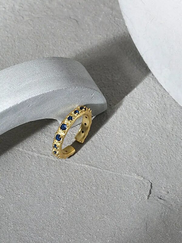 خاتم فضة إسترلينية S'STEEL عيار 925 تصميم كوري صغير من مادة الزركون خاتم مفتوح للنساء أكسسوارات فاخرة مجوهرات خطوبة