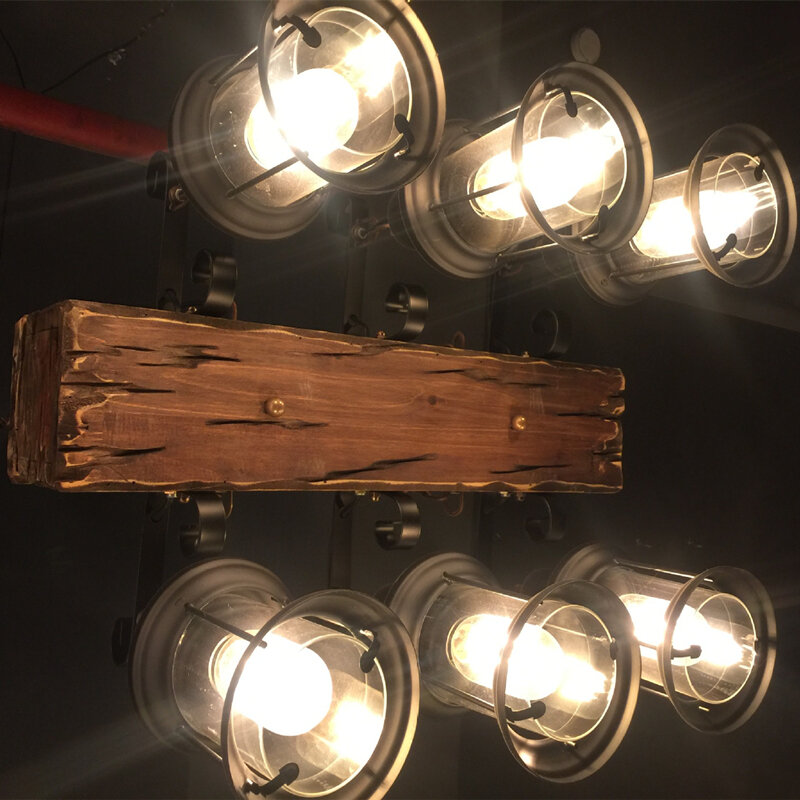 Loft loft خشب متين الثريا جهاز العناية بالجلد المضيء الأمريكية نادي بار مطعم الممر مقهى الثريا الإبداعية