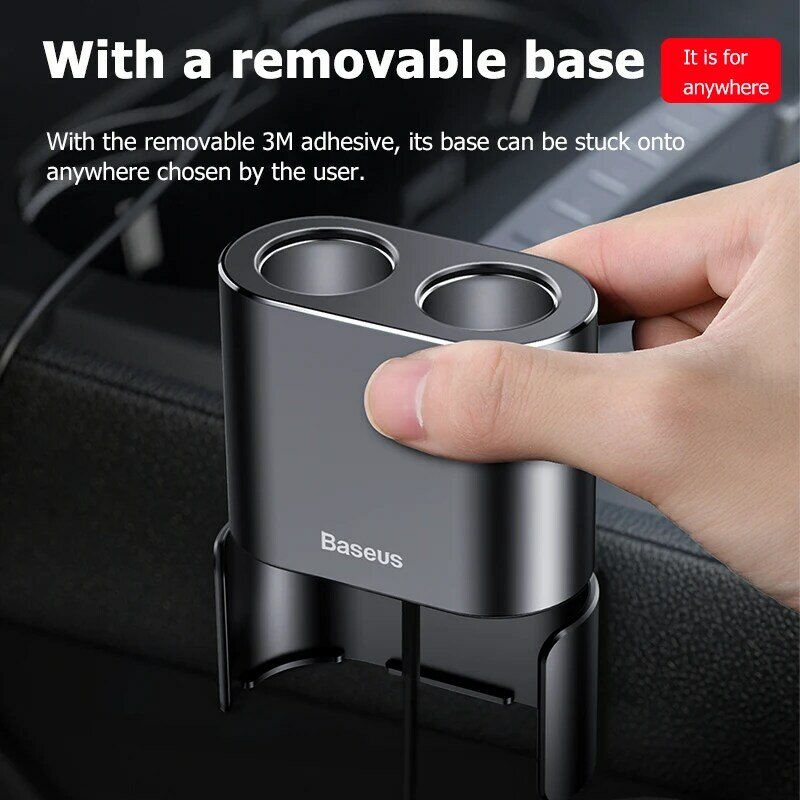 Baseus ولاعة السجائر الفاصل 3.1A المزدوج USB شاحن سيارة محول للهاتف سيارة شاحن السيارات ولاعة السجائر شحن