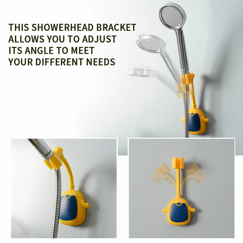 RecabLeght Adjustable Shower Holder Stand Plastic Shower Head Wall Holder For Bathroom Punch-Free Showerhead Bracket Nozzle Base
