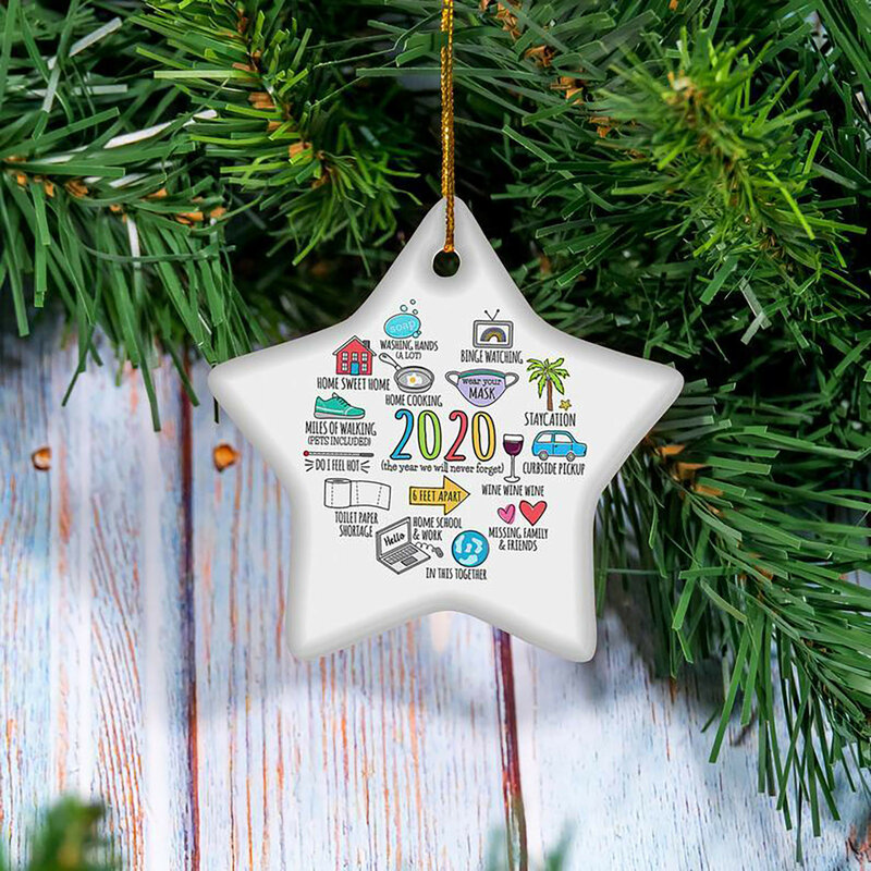 #3 2021 ورقة الخشب شجرة عيد الميلاد تزيين مُثبت الحرف مع حبل السيراميك الراتنج الديكور جدار غرفة نوم الديكور