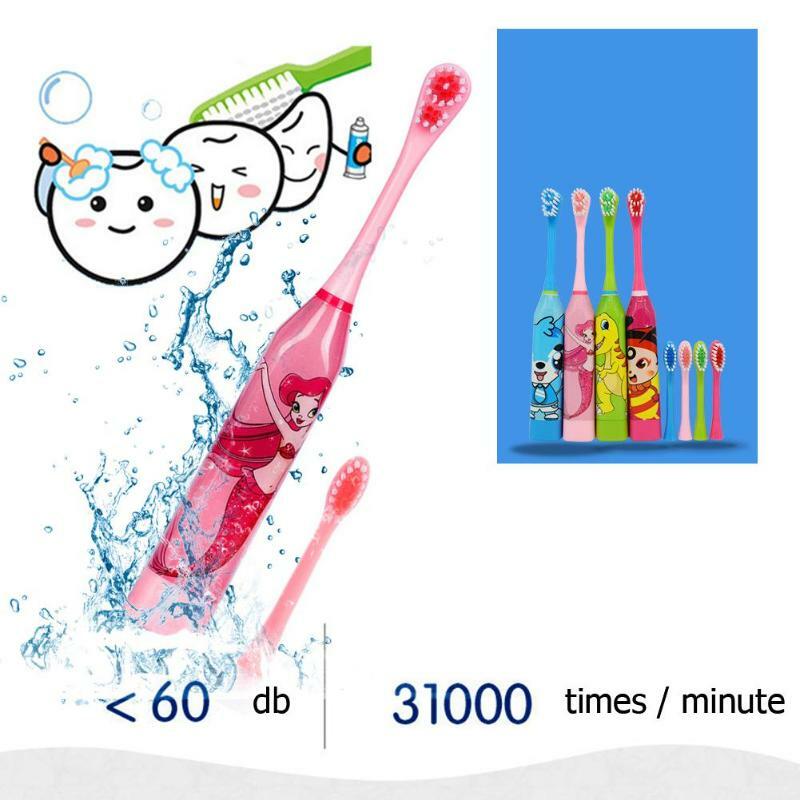 الأطفال التلقائي فرشاة الأسنان الكهربائية بالموجات فوق الصوتية فرشاة أسنان مقاوم للماء