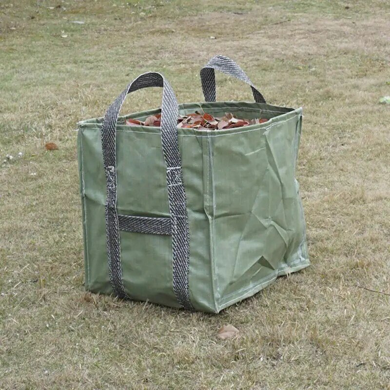 حقيبة أوراق الحديقة القابلة لإعادة الاستخدام ، حاوية حديقة مربعة قابلة للطي مع مقابض ، حاويات بستنة لنفايات الحديقة والفناء ، سعة 252 لتر #5