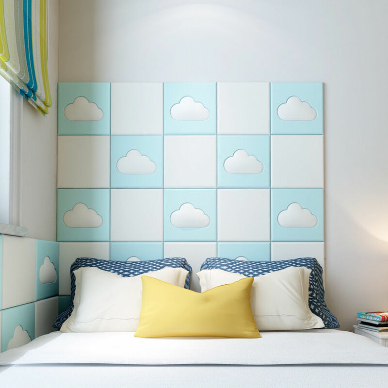 غرفة الاطفال المضادة للتصادم اللوح الأمامي السرير لينة حزمة ملصقات جدار ذاتية اللصق تاتامي رئيس مجلس الجدار الديكور جدار السرير الفن