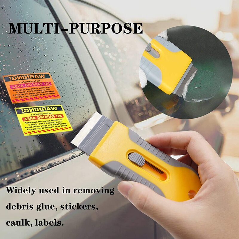Car Window Glass Sticker Clean Razor Scraper Ceramic Razor Blade Tint Vinyl Wrap Glue Squeegee Remover Cleaner