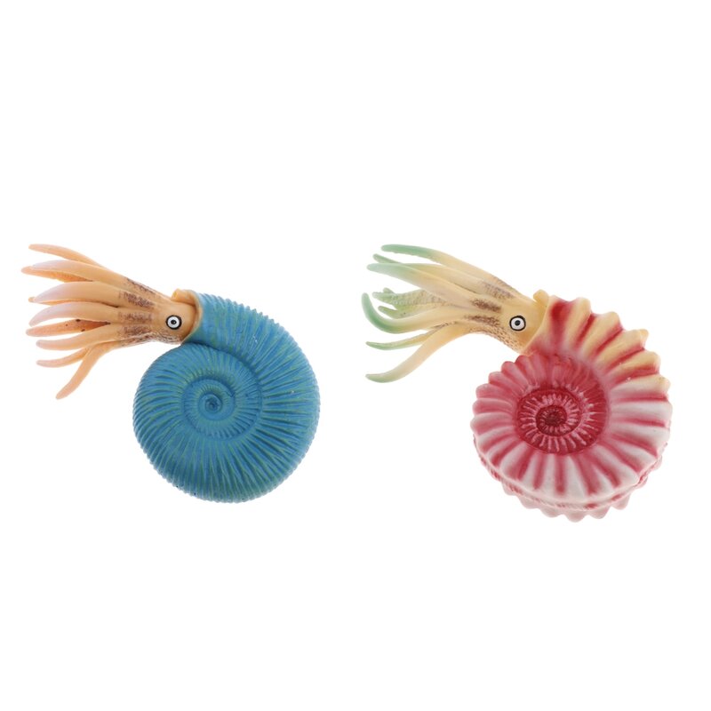 محاكاة المحيط الحيوانات نموذج الشكل البحر الحلزون الاطفال ألعاب تعليمية الأزرق والوردي
