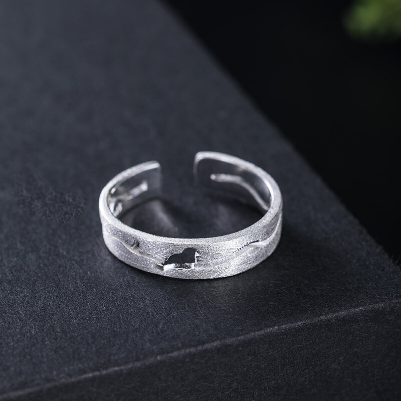خاتم من الفضة الخالصة عيار 925 من VLA بتصميم على الطراز الصيني خاتم مفرغ على شكل طائر للنساء أكسسوارات مجوهرات للحفلات