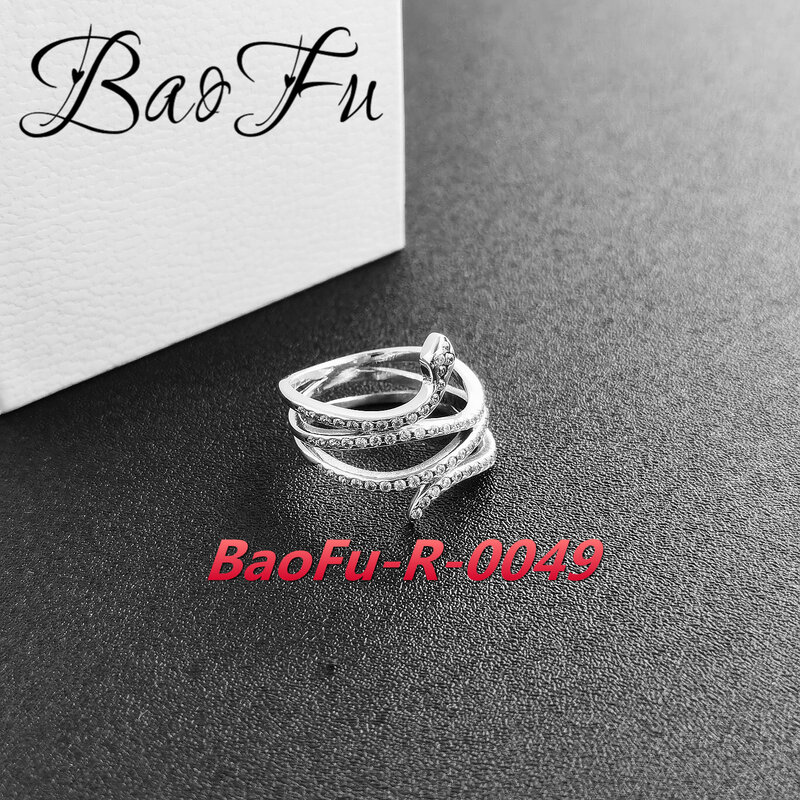 BaoFu أصيلة 925 فضة خاتم لامعة مصغرة القياسية زهرة صدفي خاتم فخم مناسبة للمرأة مجوهرات عالية #3