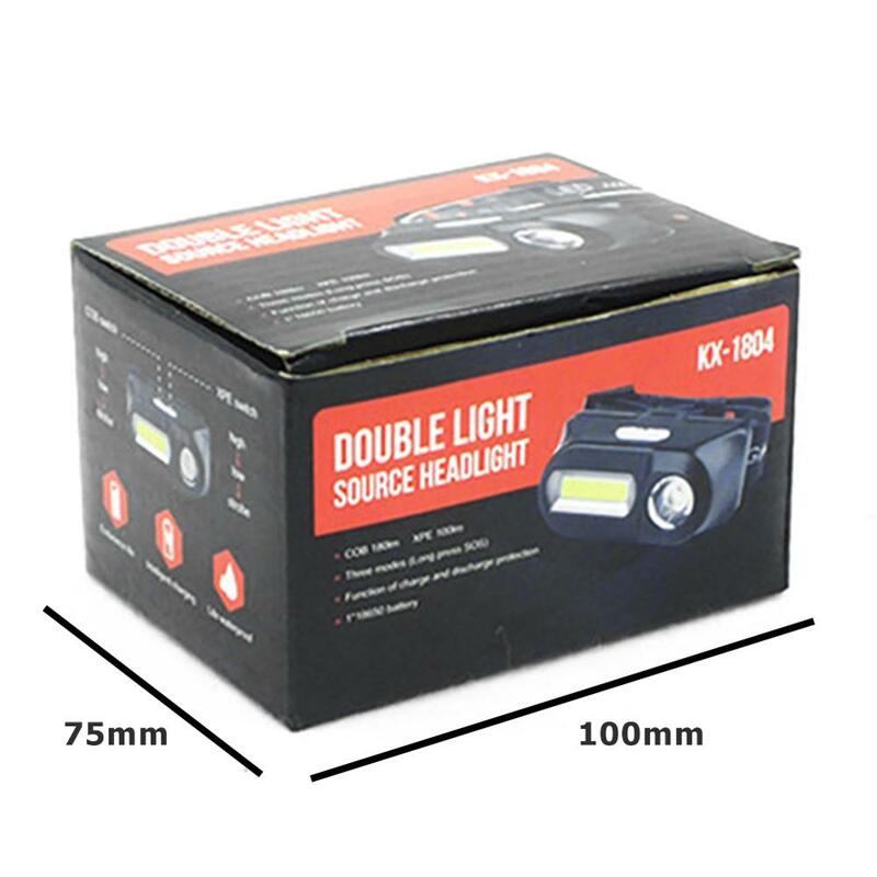 6 طرق COB LED المصباح مصباح يدوي USB الشعلة القابلة لإعادة الشحن حر اليدين ليلة ضوء الشعلة في الهواء الطلق التخييم مصابيح إنارة رأسية