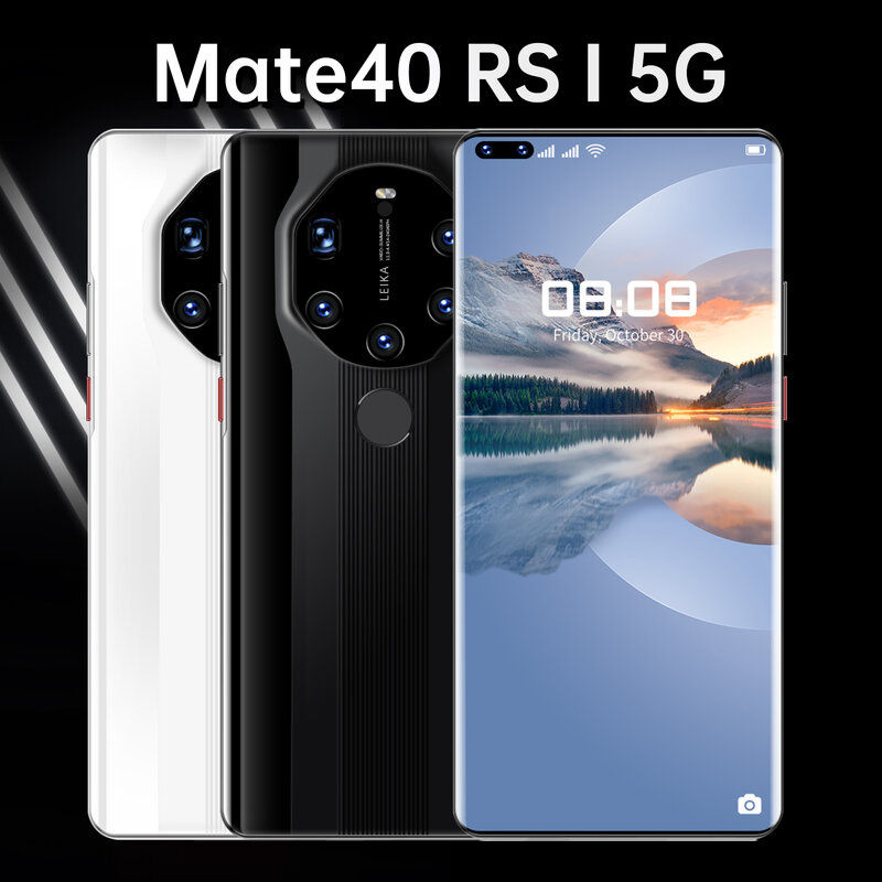 هاتف HUAWE Mate40 RS إصدار عالمي هاتف ذكي كاميرا 50 ميجا بكسل 16 جيجا 512 جيجا MTK6889 + معالج عشاري النواة 6800mAh 7.3 بوصة 5 جيجا هاتف محمول غير معروف