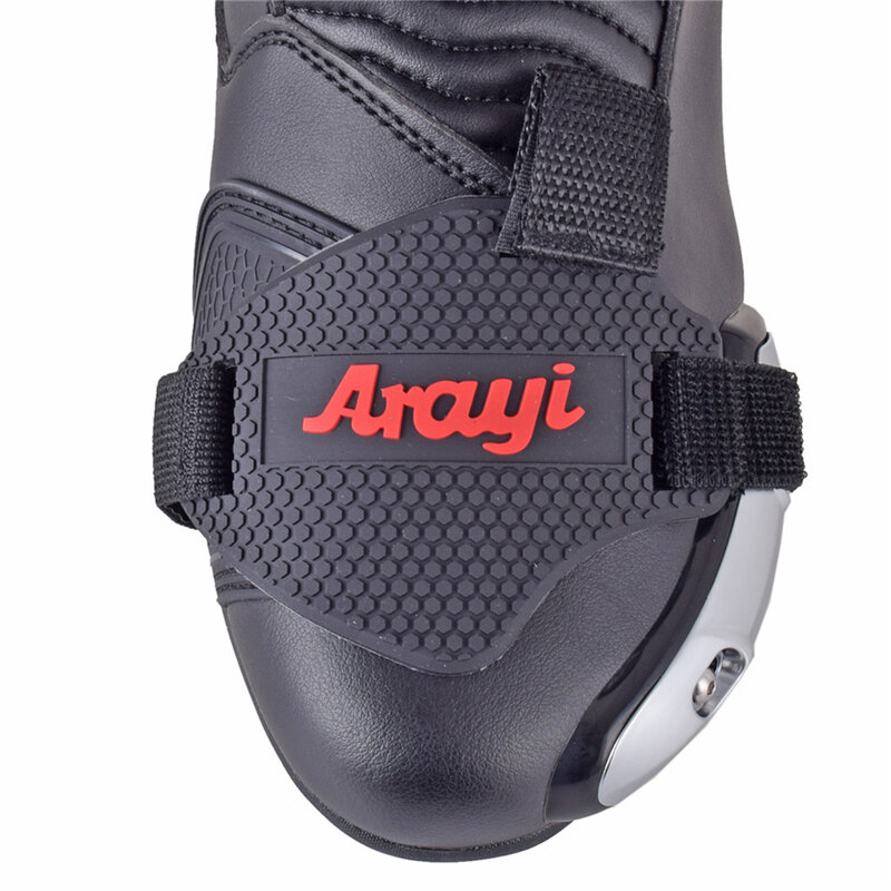 Arayi دراجة نارية أحذية واقية دراجة نارية معدات الدرجات النارية شيفتر حذاء الأحذية حامي التحول جورب واقي أحذية بلاستيك شيفتر الحرس