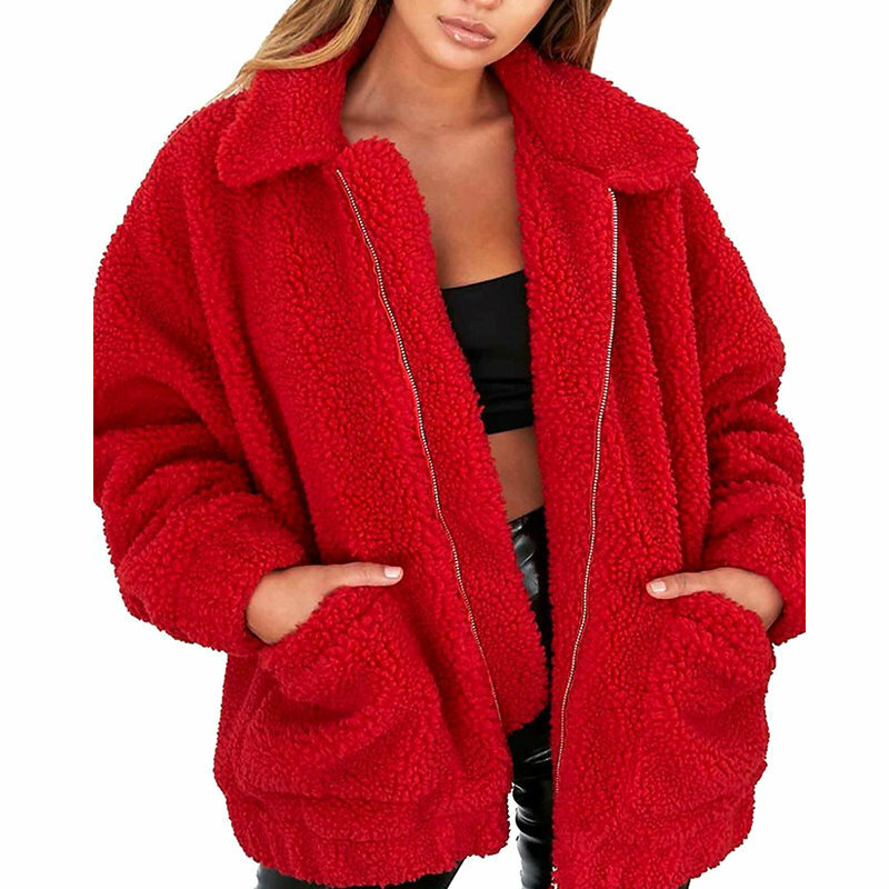 معطف خارجي للنساء 2021 الخريف والشتاء الدفء لينة سستة معطف المرأة أفخم معطف