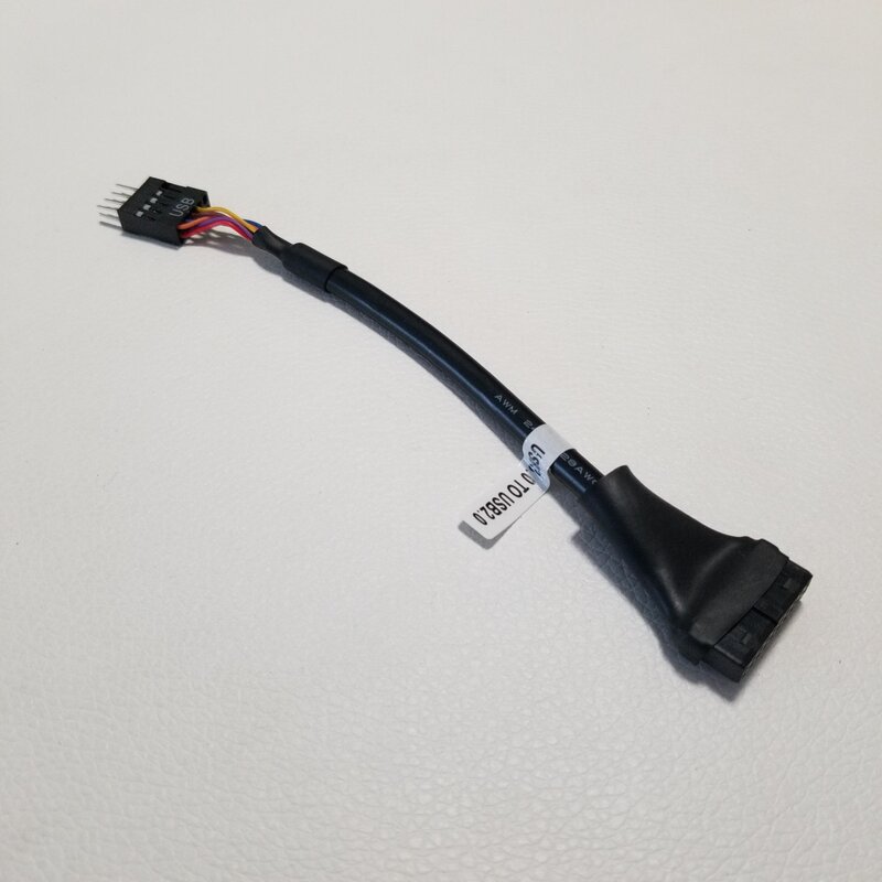 وحدة المضيف الرئيسية USB 3.0 20pin أنثى إلى usb 2.0 8pin ذكر تحويل كابل الحبل