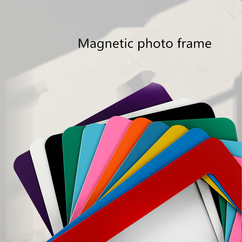 إطار صور مغناطيسي PVC ، طبقة واحدة أو مزدوجة ، إبداعي ، للثلاجة ، ملصق ، 7 بوصات