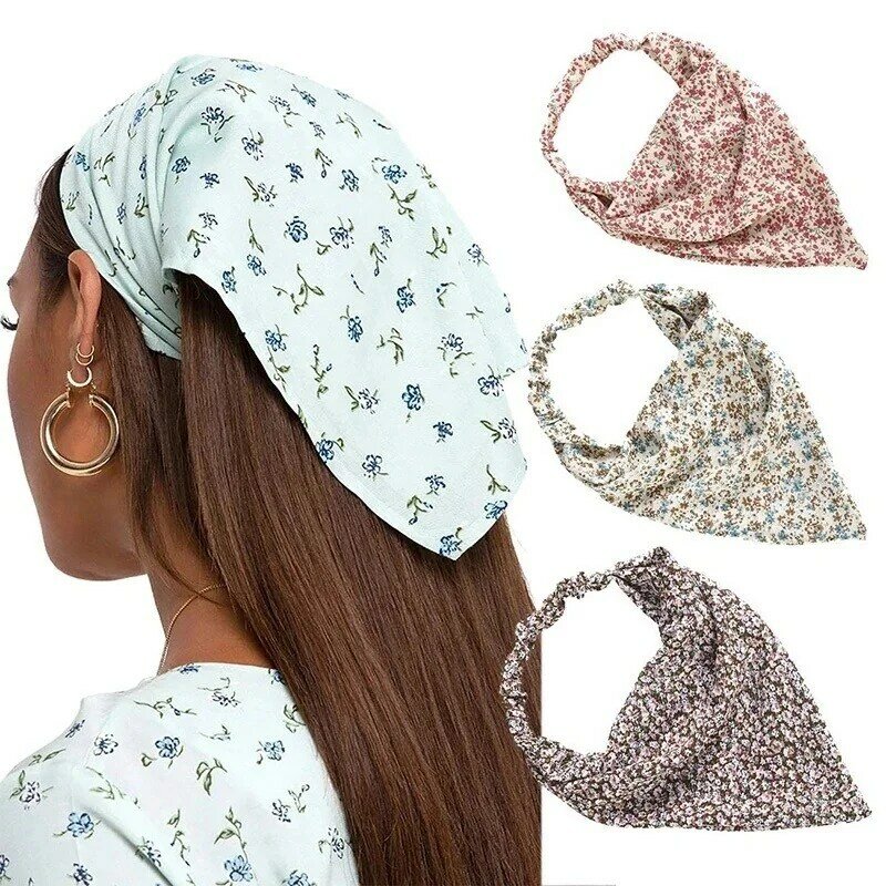بسيطة Headbands المرأة Headbands مطاطا الطباعة واسعة الجانب الصليب رباط شعر عادية بنات أغطية الرأس
