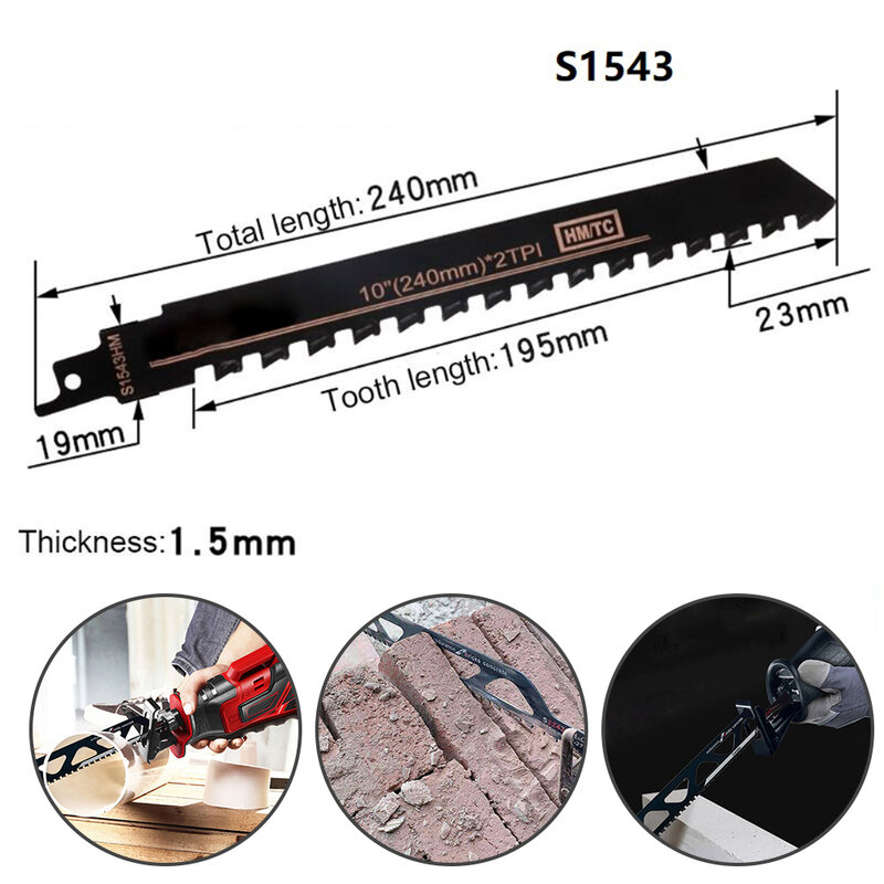 أدوات قطع متينة S1543 ، ملحقات محمولة 1.5 مللي متر ، أداة هدم