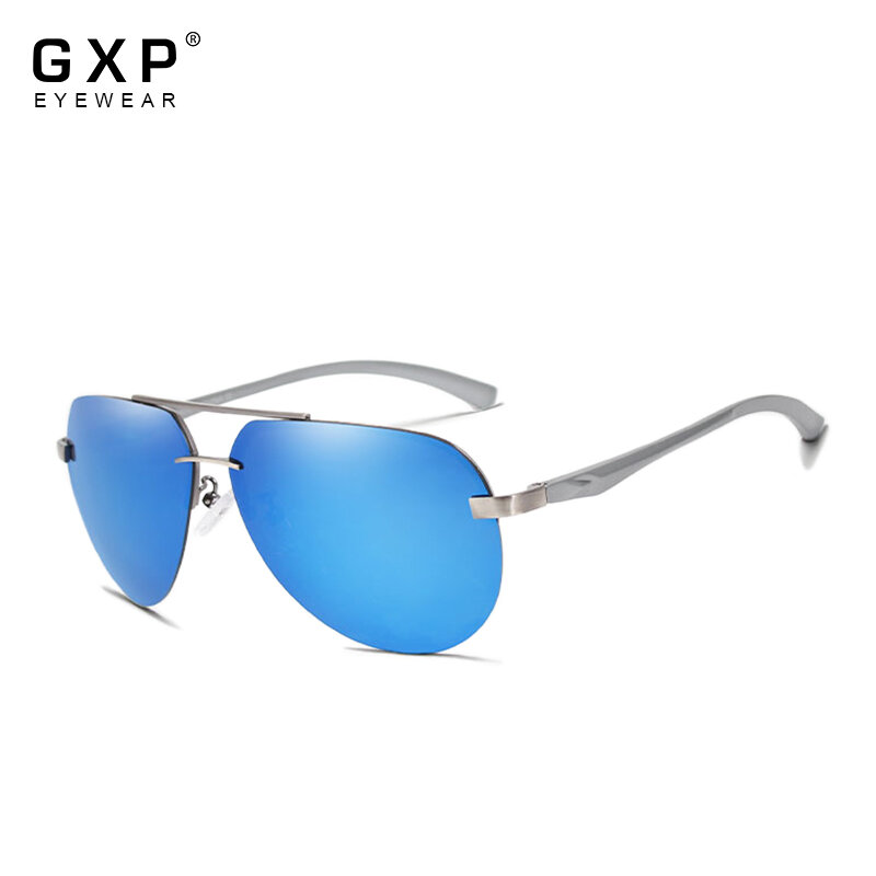GXP الألومنيوم المغنيسيوم الاستقطاب بدون إطار عدسة النظارات الشمسية للرجال عالية الوضوح الرجعية نظارات Oculos دي سول